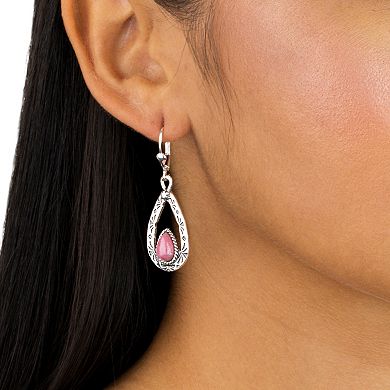 Southwest Spirit® Sterling Silver and Stone Drop Earrings