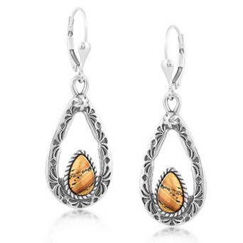 Southwest Spirit® Sterling Silver and Stone Drop Earrings