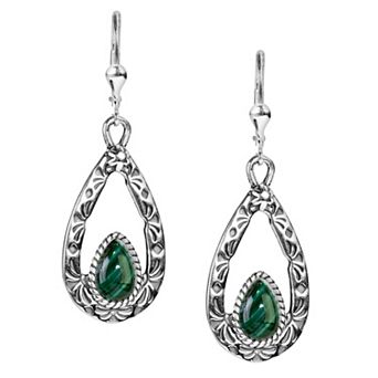Southwest Spirit® Sterling Silver and Stone Drop Earrings