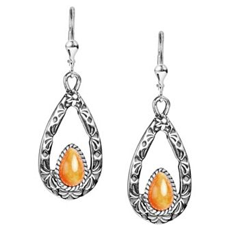 Southwest Spirit® Sterling Silver and Stone Drop Earrings