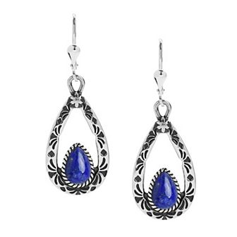 Southwest Spirit® Sterling Silver and Stone Drop Earrings