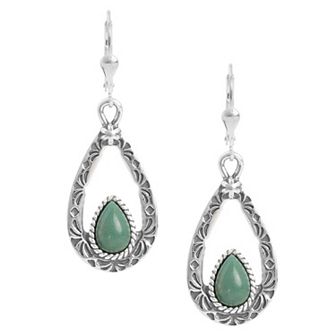 Southwest Spirit® Sterling Silver and Stone Drop Earrings