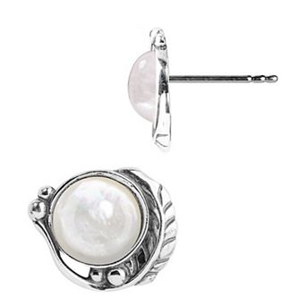 Southwest Spirit® Sterling Silver and Stone Button Earrings