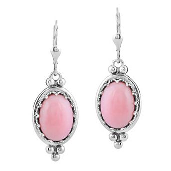 Southwest Spirit® Sterling Silver and Pink Opal Earrings