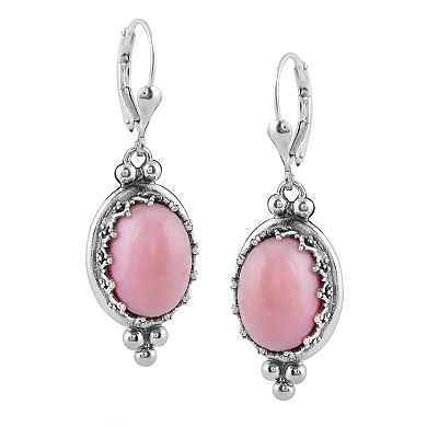 Southwest Spirit® Sterling Silver and Pink Opal Earrings