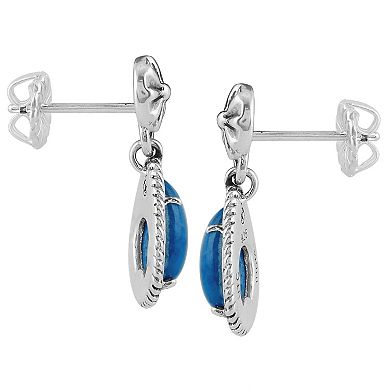 Southwest Spirit® Sterling Silver and Stone Pear Drop Earrings