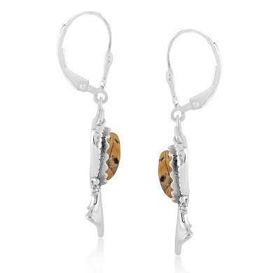 Southwest Spirit® Sterling Silver and Chrysocolla Blossom Drop Earrings