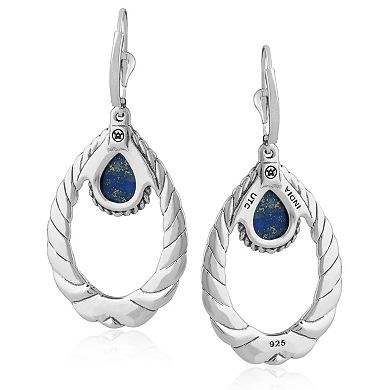 Southwest Spirit® Sterling Silver and Lapis Drop Earrings