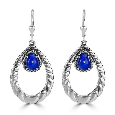 Southwest Spirit® Sterling Silver and Lapis Drop Earrings