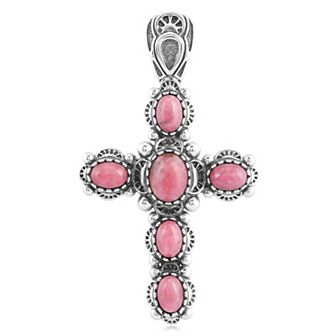 Southwest Spirit® Sterling Silver and Turquoise Cross Pendant