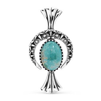 Southwest Spirit® Sterling Silver and Turquoise Naja Pendant