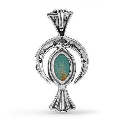 Southwest Spirit® Sterling Silver and Turquoise Naja Pendant