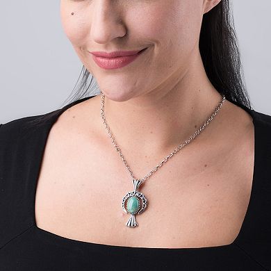Southwest Spirit® Sterling Silver and Turquoise Naja Pendant
