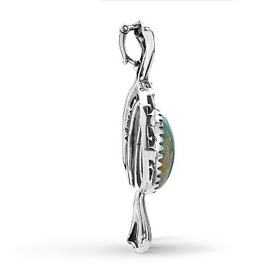 Southwest Spirit® Sterling Silver and Turquoise Naja Pendant