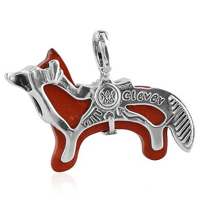 Southwest Spirit® Sterling Silver and Red Jasper Spirit Fox Pendant