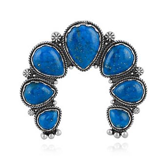 Southwest Spirit® Sterling Silver and Denim Lapis Naja Pendant