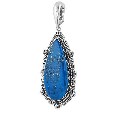 Southwest Spirit® Sterling Silver and Denim Lapis Pear Pendant