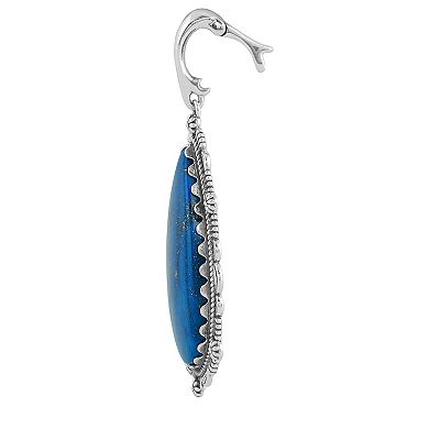 Southwest Spirit® Sterling Silver and Denim Lapis Pear Pendant