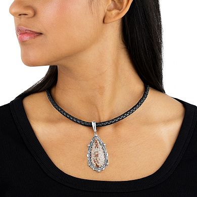 Southwest Spirit® Sterling Silver and Jasper Bold Bear Pendant