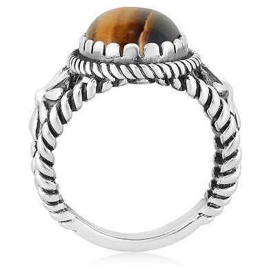 Southwest Spirit® Sterling Silver and Lapis Concha Ring