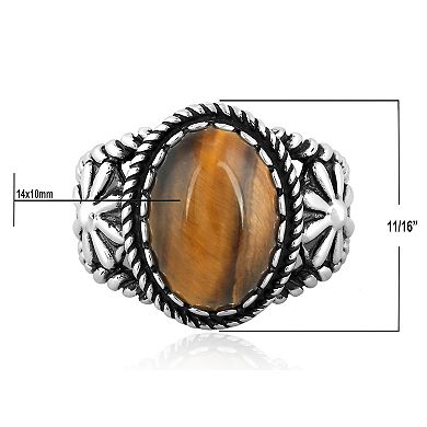 Southwest Spirit® Sterling Silver and Lapis Concha Ring