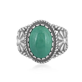 Southwest Spirit® Sterling Silver and Lapis Concha Ring