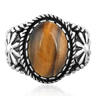 Southwest Spirit® Sterling Silver and Lapis Concha Ring