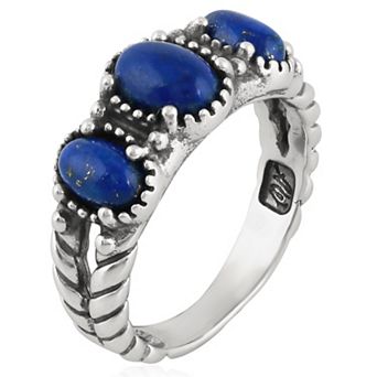 Southwest Spirit® Sterling Silver and Stone Friendship Ring