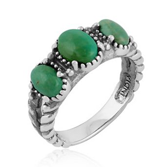 Southwest Spirit® Sterling Silver and Stone Friendship Ring