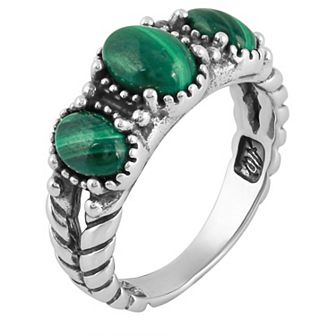 Southwest Spirit® Sterling Silver and Stone Friendship Ring