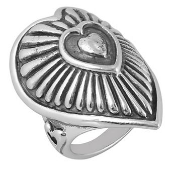 Southwest Spirit® Sterling Silver Bold Heart Ring