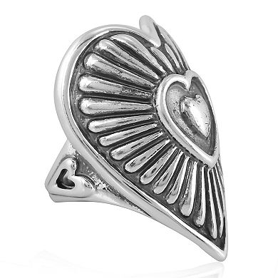 Southwest Spirit® Sterling Silver Bold Heart Ring