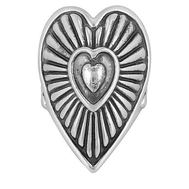 Southwest Spirit® Sterling Silver Bold Heart Ring