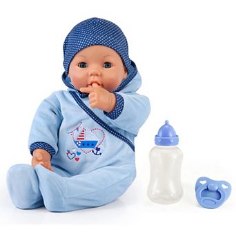 Bayer Design Hello Baby Boy 18-inch Blue Boat Baby Doll