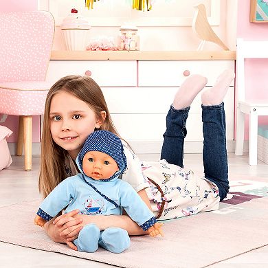Bayer Design Hello Baby Boy 18-inch Blue Boat Baby Doll