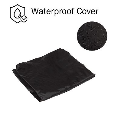 Pure Garden 32-in. Outdoor Firepit Table with Screen, Cover & Poker