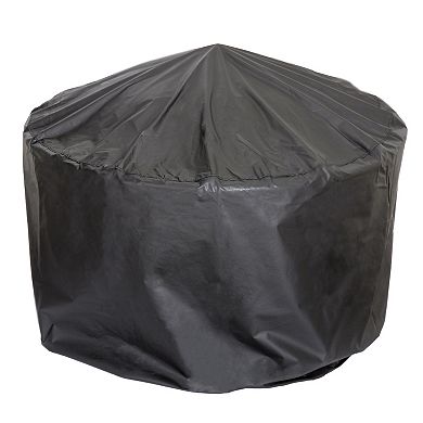 Pure Garden 32-in. Outdoor Fire Pit with Spark Screen, Poker & Cover