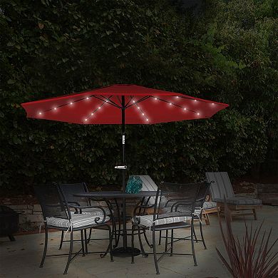 Pure Garden Solar LED 10-ft. Patio Umbrella