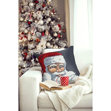 Liora Manne Frontporch Santa Indoor / Outdoor Throw Pillow
