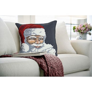 Liora Manne Frontporch Santa Indoor / Outdoor Throw Pillow