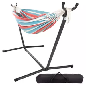 Pure Garden Brazilian Double Hammock with Stand