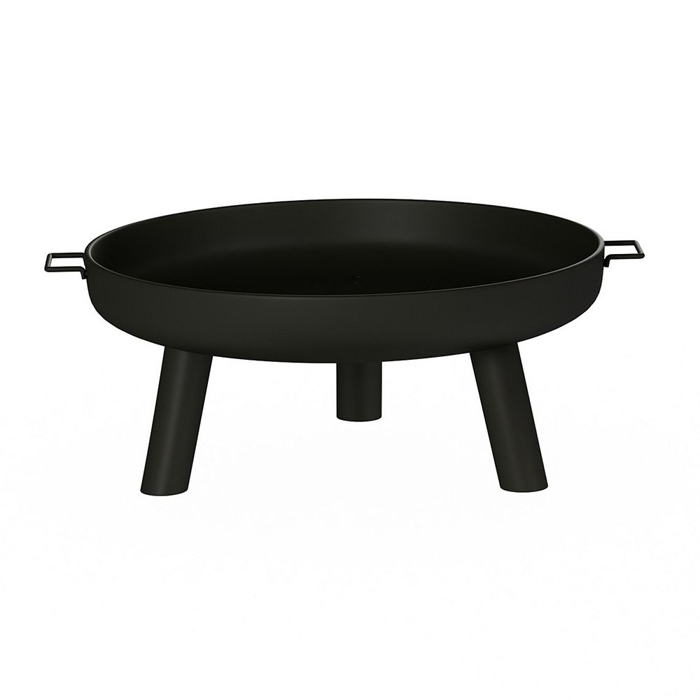 Pure Garden 27.5 In. Outdoor Fire Pit with Handles and Cover