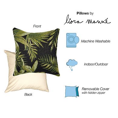 Liora Manne Marina Jungle Leaves Indoor/Outdoor Pillow