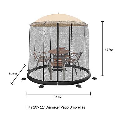Pure Garden Mosquito Net for Patio Umbrella