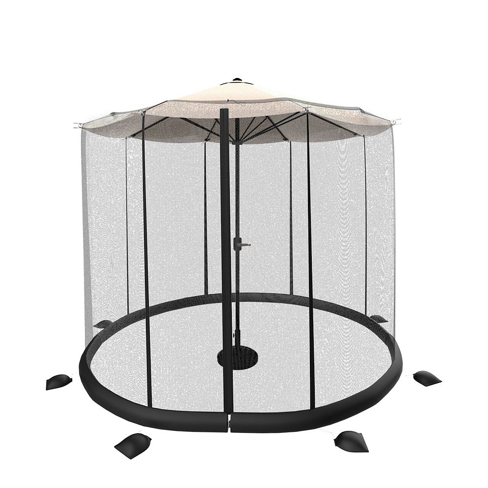 9 10 patio umbrellas with netting Umbrella Mosquito free with this 9 ft Othman 7.5-11 ft Patio Umbrella