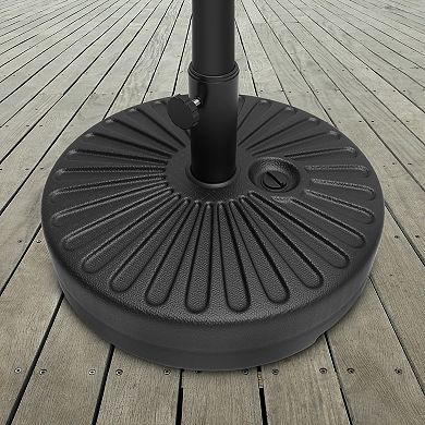 Pure Garden 50-lb Fillable Freestanding Outdoor Patio Umbrella Stand