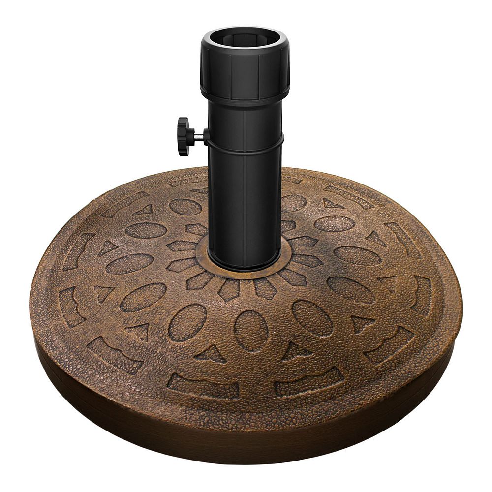 kohl's patio umbrella base HOMSHADE Cantilever with Wheels 363 LBS Fillable Weight If you have a large umbrella for your deck ACEGOSES 17.2-lb Black HDPE Plastic