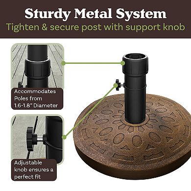Pure Garden 34-lb Freestanding Weighted Outdoor Patio Umbrella Base