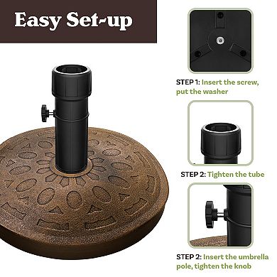 Pure Garden 34-lb Freestanding Weighted Outdoor Patio Umbrella Base