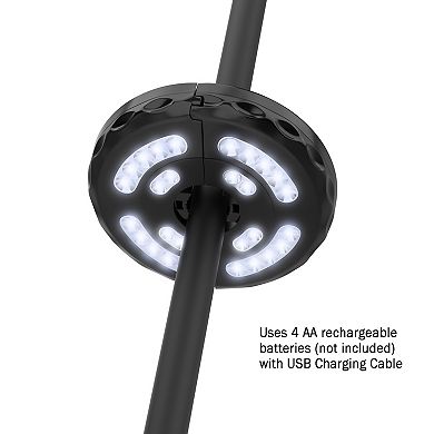 Pure Garden Rechargeable 3-Brightness Outdoor Patio Umbrella Light
